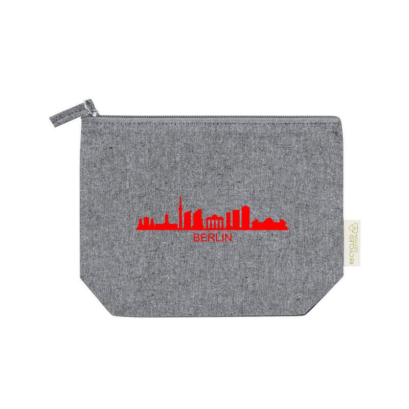 Customizable 100% recycled cotton eco-friendly pencil case