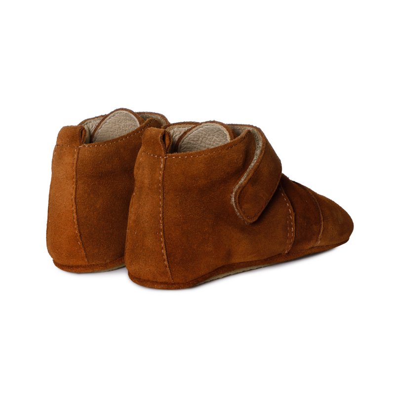 Klassische Wildlederstiefel - Cognac