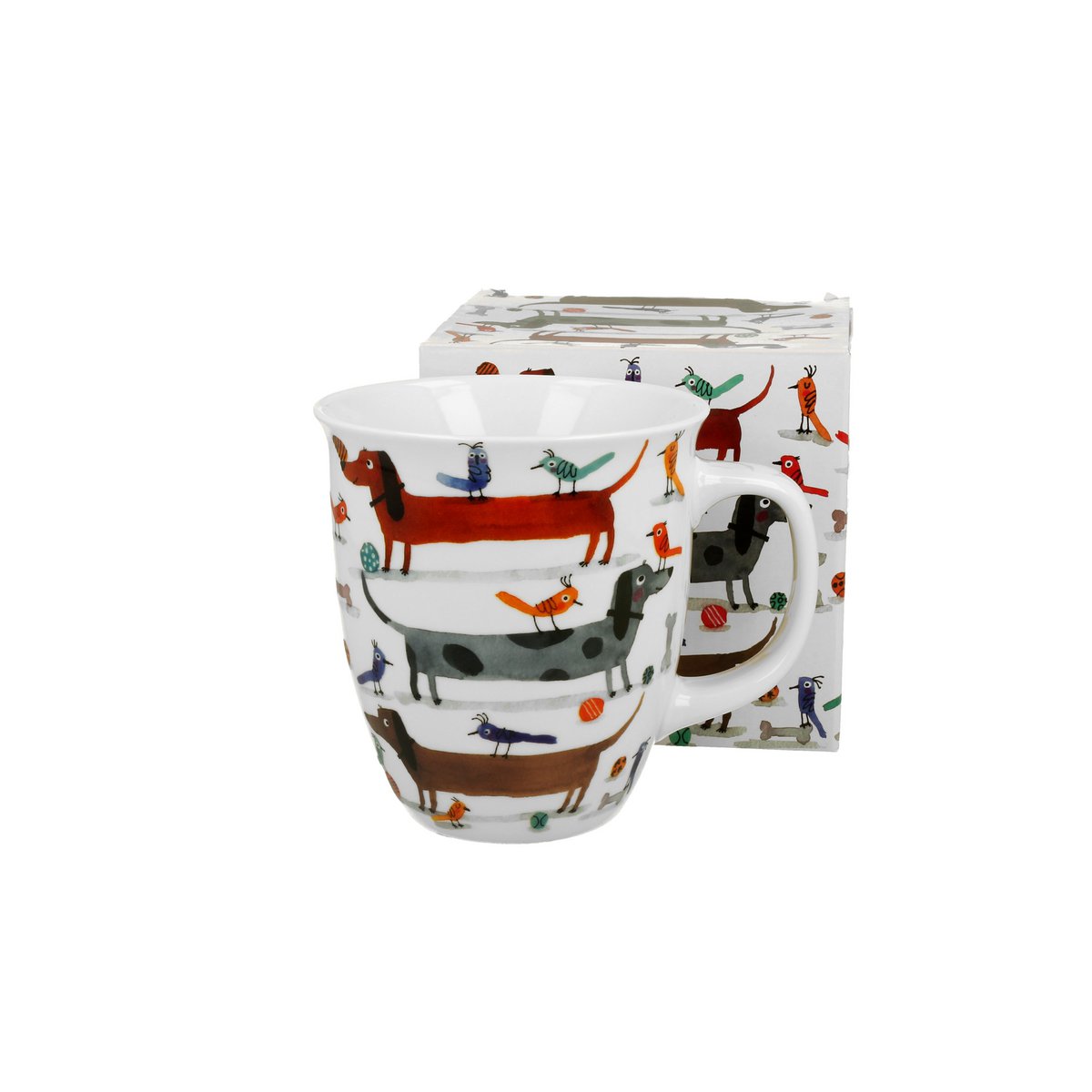 DUO DOGS Mug 650ml, LONG DOGS, giftbox