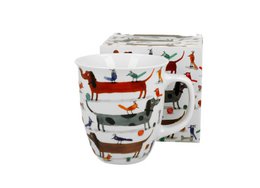 DUO DOGS Mug 650ml, LONG DOGS, giftbox