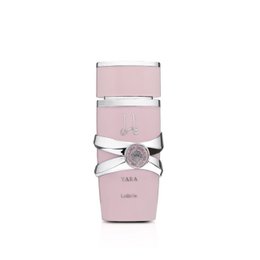  Lattafa Yara Eau de Parfum (100 ml) - A floral, feminine fragrance in a pink glass bottle with a decorative cap.