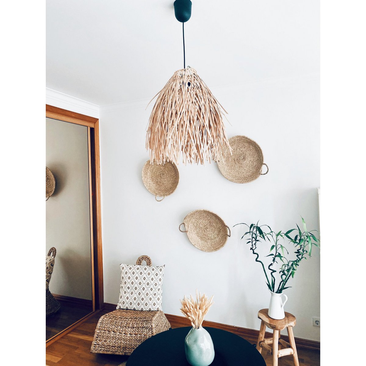 Rusty Rattan Lampenschirm Natural