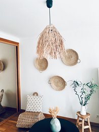 Rusty Rattan Lampshade Natural