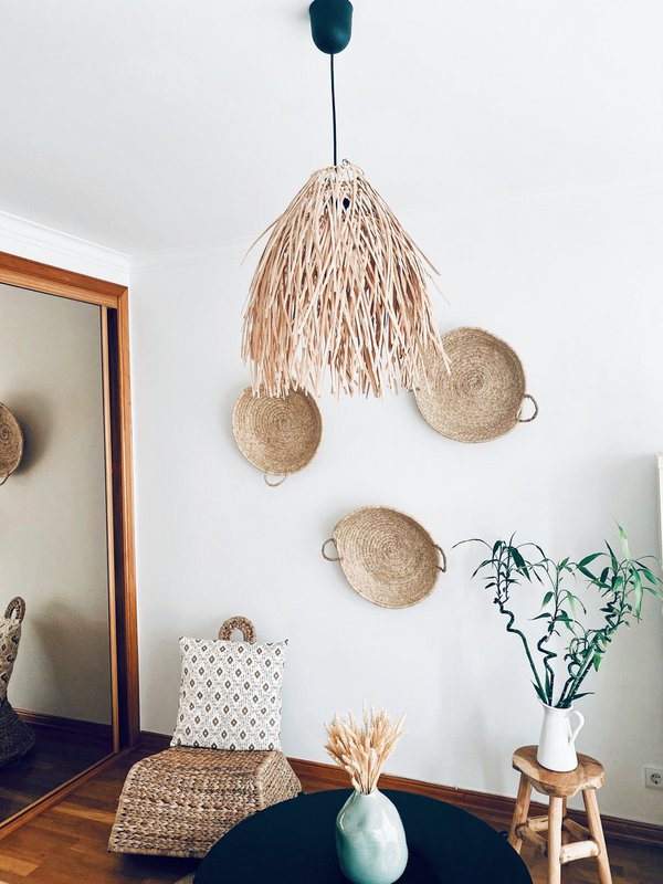 Rusty Rattan Lampshade Natural