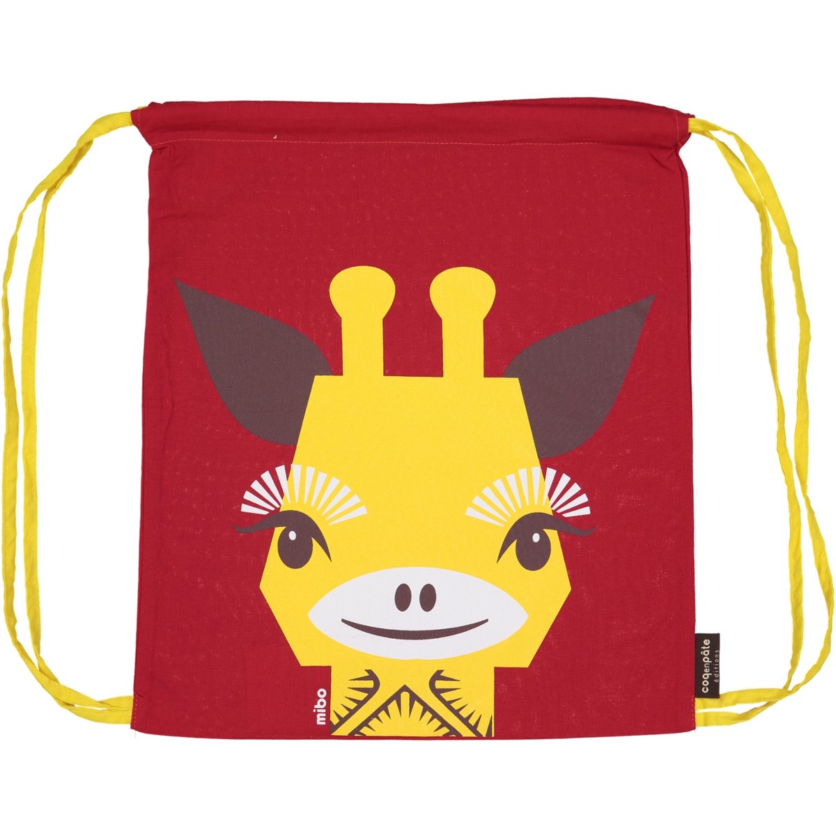 Children's activity bag, organic cotton, giraffe
