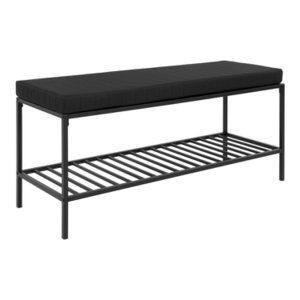 Mensa Bench, Black Cushion & Steel