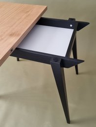 Envelope extendable small table natural ashwood