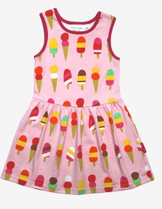 Bio-Baumwoll Kinder Sommerkleid mit Eiscreme-Druck