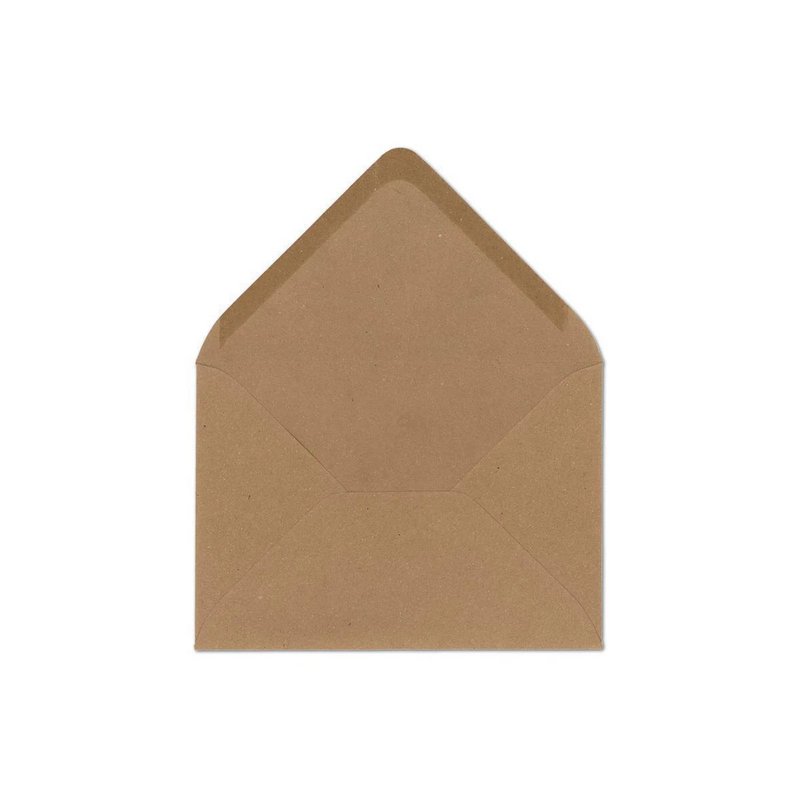 Organische envelop - gemaakt van 100% gerecycled papier - voor DIN A6 ansichtkaarten/gevouwen kaarten