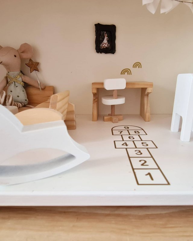 Dollhouse sticker mini hopscotch