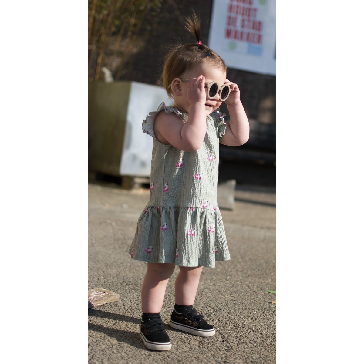 Sommerkleid Print Flamingo