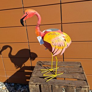 Tuindecoratie, Plantenbak Flamingo, Art Bizniz, BW24111, Metaal, 38x19x49cm