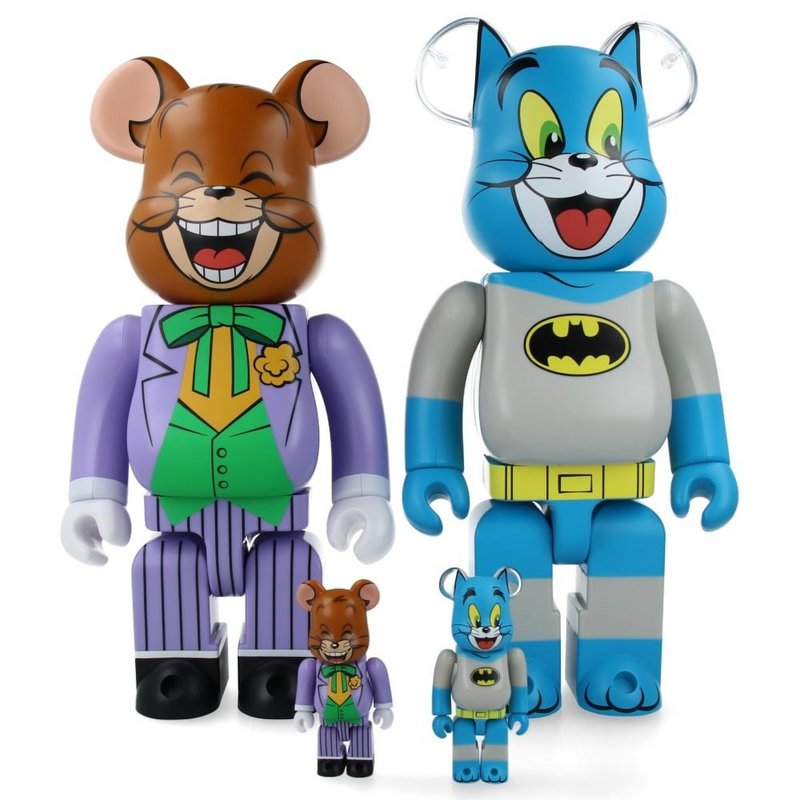 Zestaw 400% i 100% Bearbrick - Tom i Jerry (Batman i Joker)
