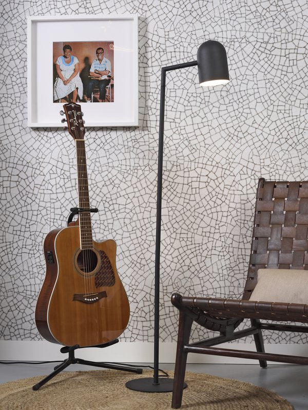 Vloerlamp ijzer Marseille zwart