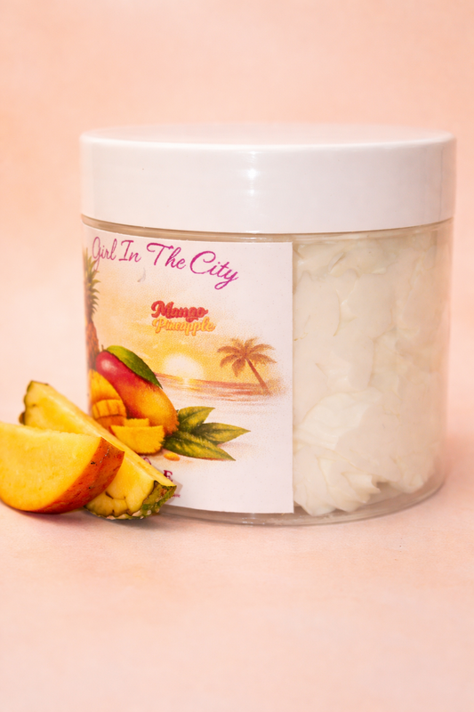Mango-Victoria Pineapple Whipped Body Butter – 100% Natural Shea Whipped Cream