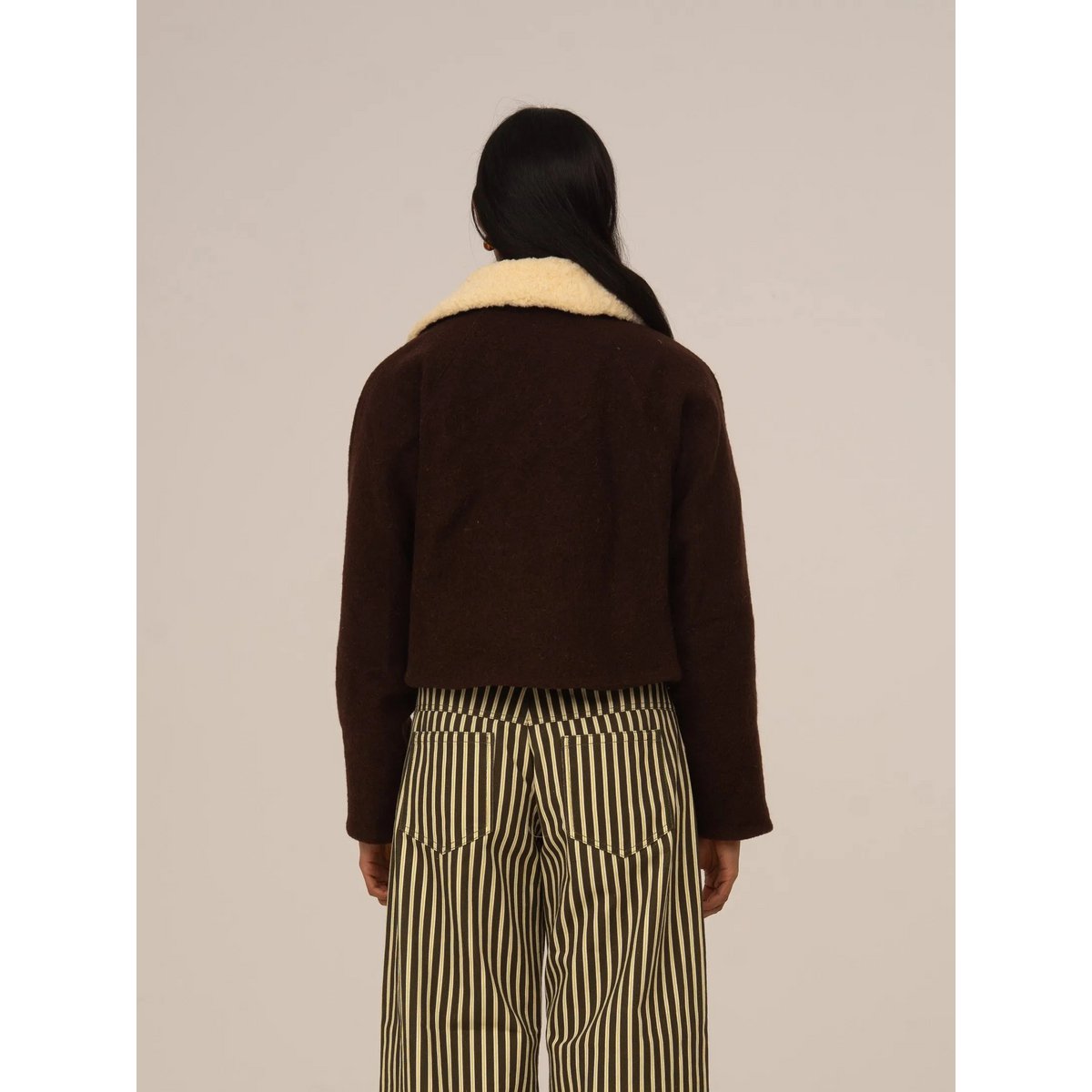 Acorn Cropped Brown Jacket