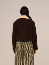Acorn Cropped Brown Jacket