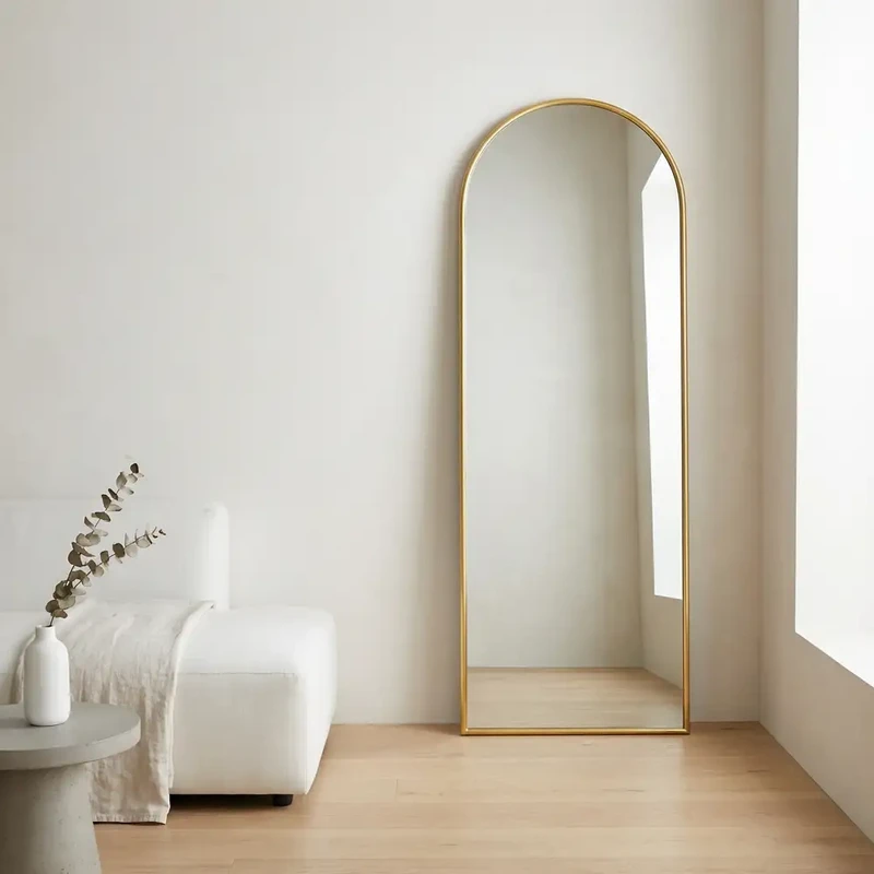 Bogenspiegel Kaja Gold mit Ständer 47x160 cm