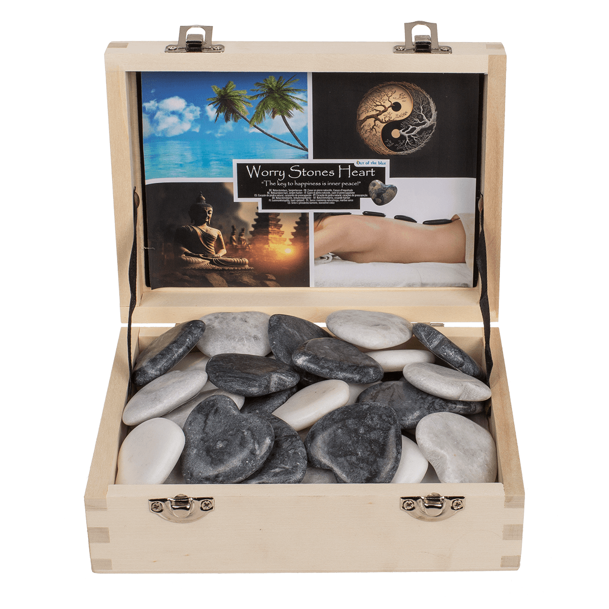 Natural Stone Heart, Worry Hearts,
