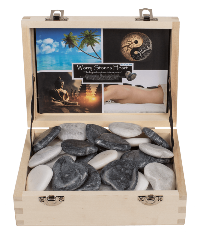 Natural Stone Heart, Worry Hearts,