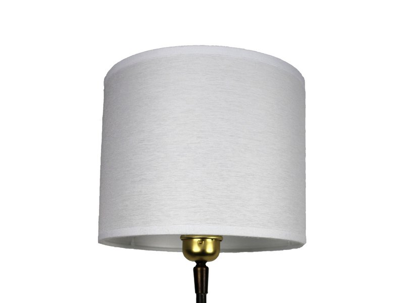 Abażur z tkaniny biały półprzezroczysty klosz 20/20/16 cm