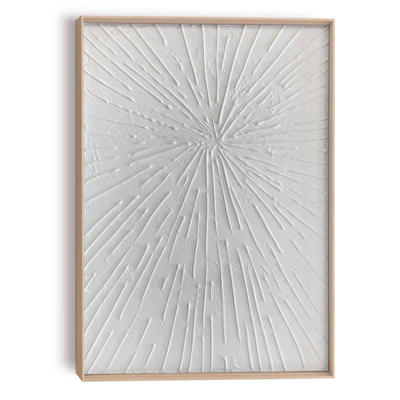Maleri 3D Art Relief Art Solstråler 70x50