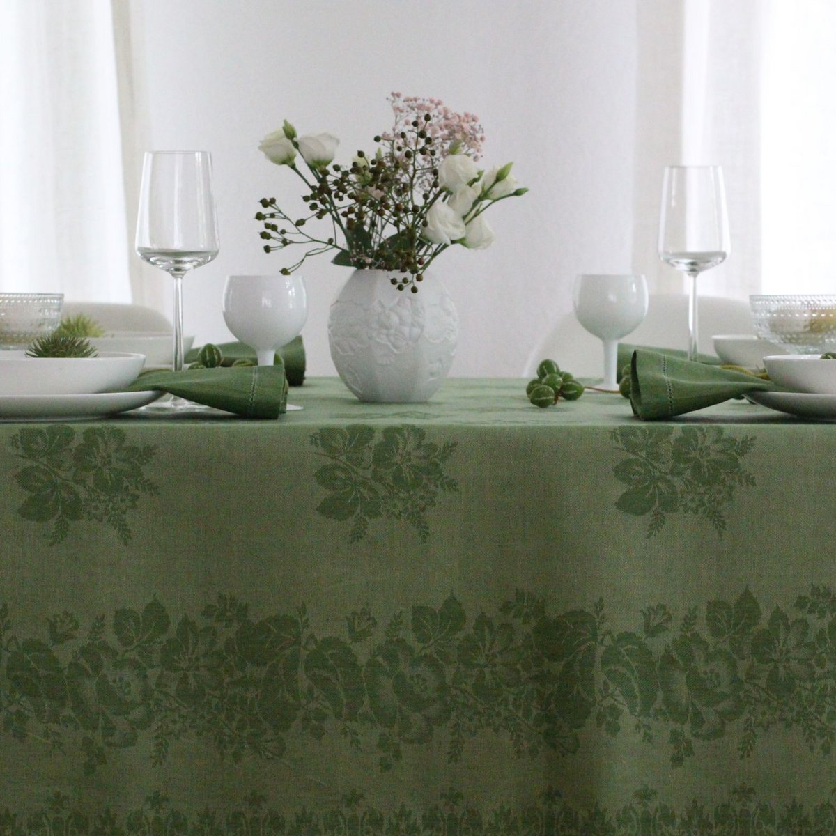 Linned dug Tradition - grøn