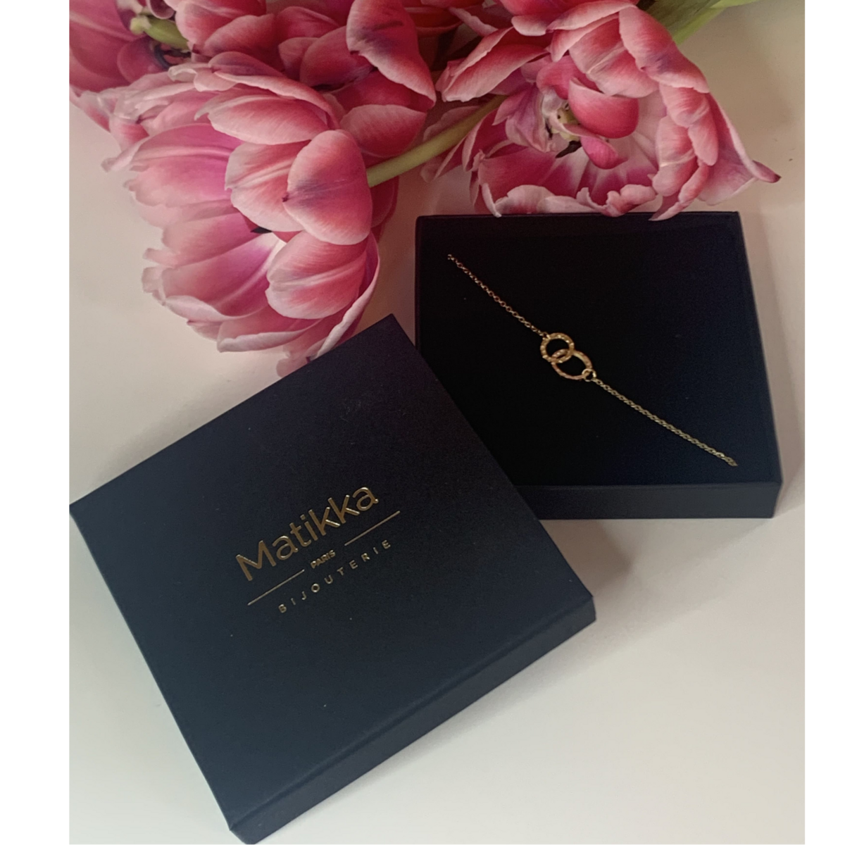 Collar "DOBLE CÍRCULO" Chapado en Oro
