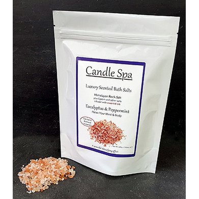 Kaars Spa Badzout 500g - Eucalyptus & Pepermunt