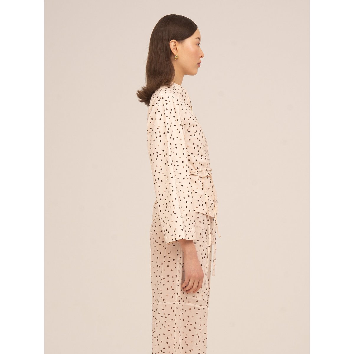 Cream Polka Dot Fuji Jacket
