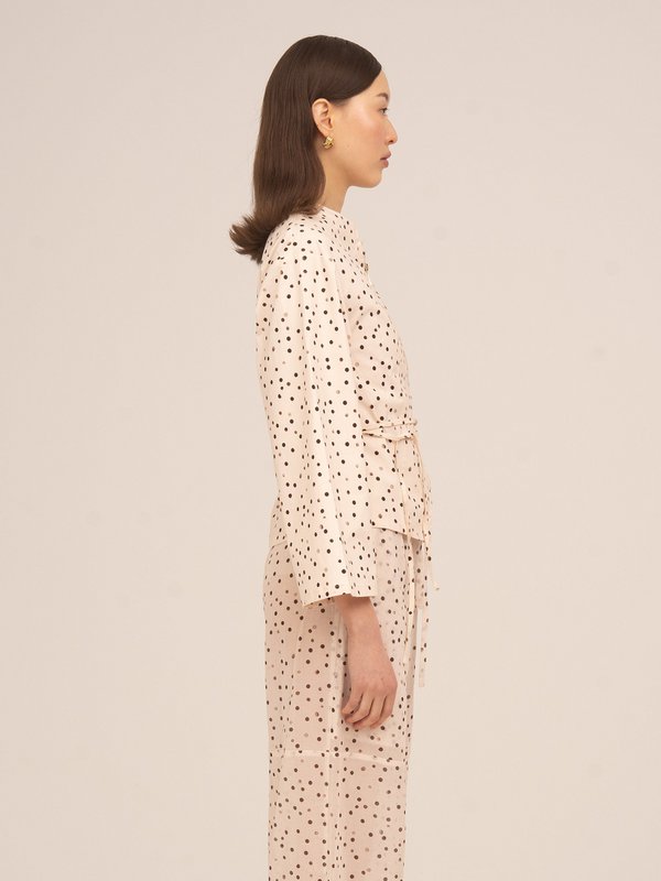 Creme polka Dot Fuji jakke