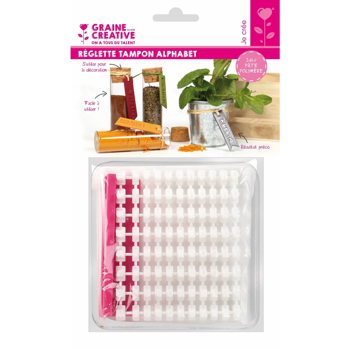 STAMP LETTERS FOR POLYMER CLAY