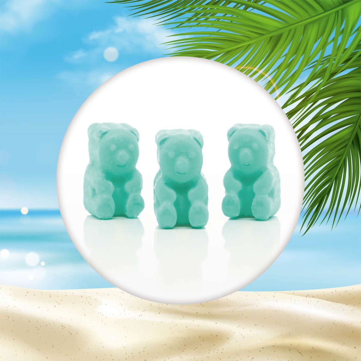 Wosk zapachowy misie Sky, Sun & Sand - 50g