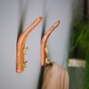 Coat Hook wood and brass, Brut Homeware