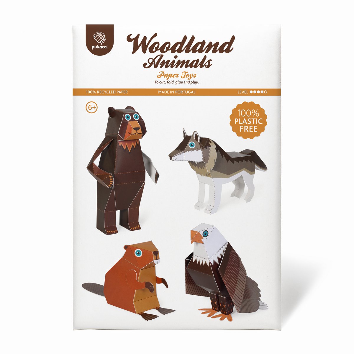 Jouets en papier animaux des bois