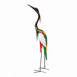 METAAL KLEURRIJKE REIGER MEDIUM