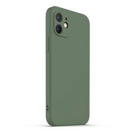 Army green iPhone 12 case with a simple, minimalist design.