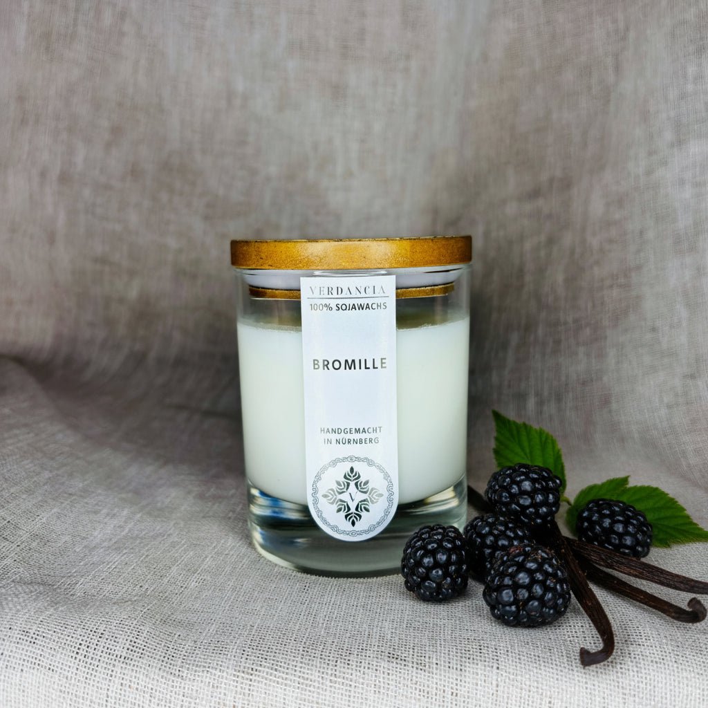 Bromille | Geurkaars sojawas – bramen & vanille – zoet & fruitig