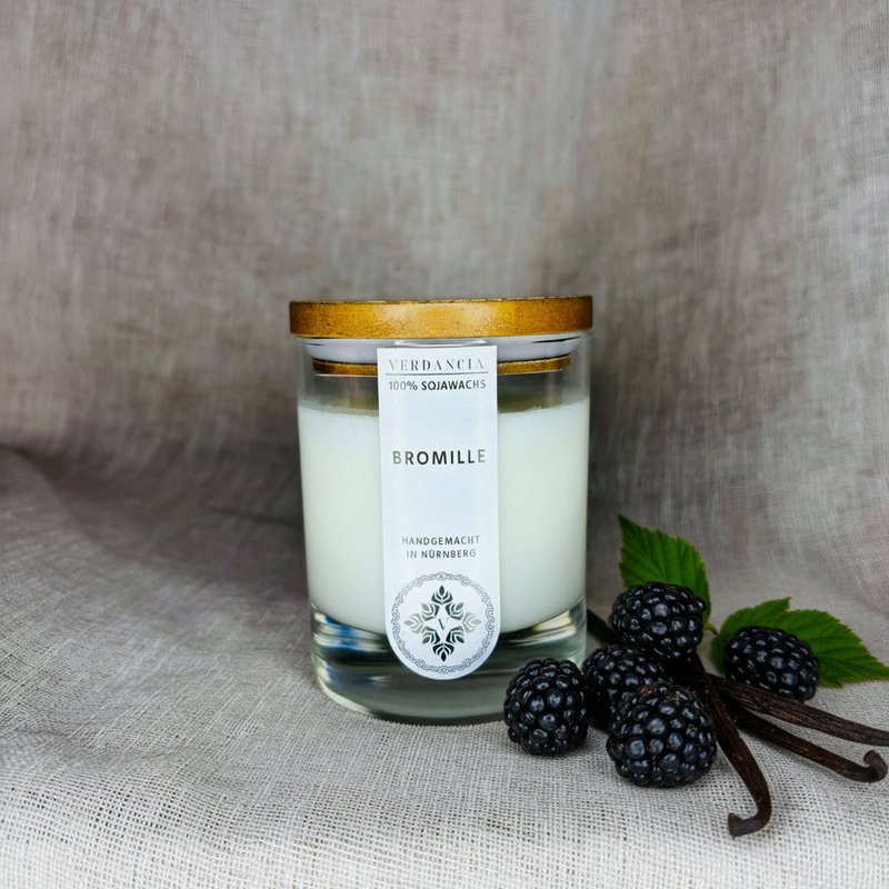 Bromille | Scented candle soy wax – blackberry & vanilla – sweet & fruity