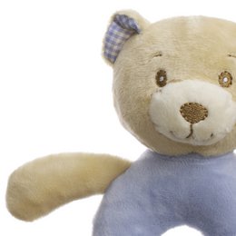 Baby Hug Baby Bear Rattle – Blue, 15 cm
