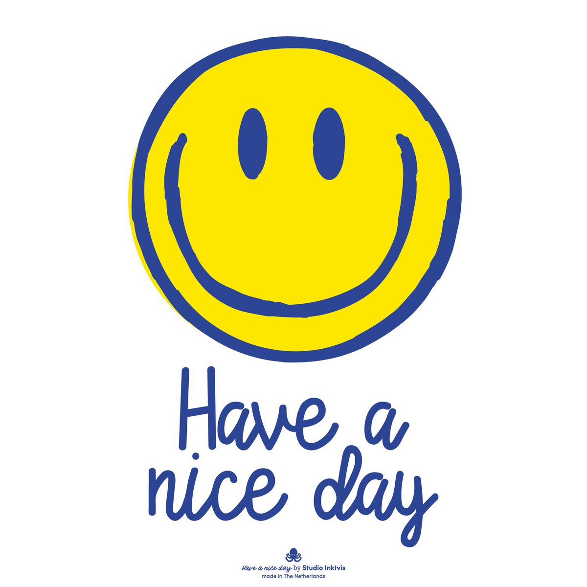 Riso-Poster A3 Smiley, ich wünsche dir einen schönen Tag