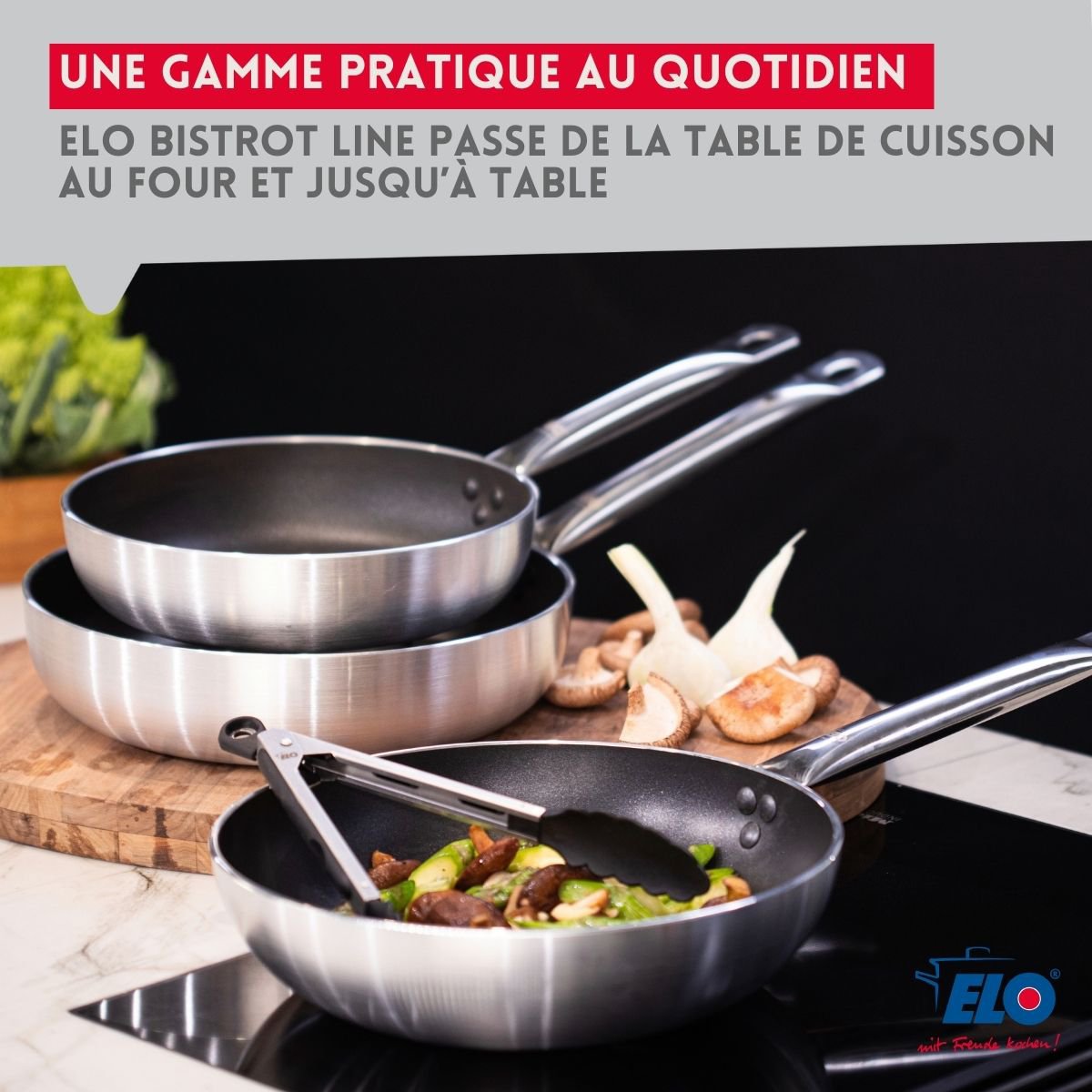 Patelnia z powłoką ceramiczną bez PFAS 24 cm Bistro Line Elo