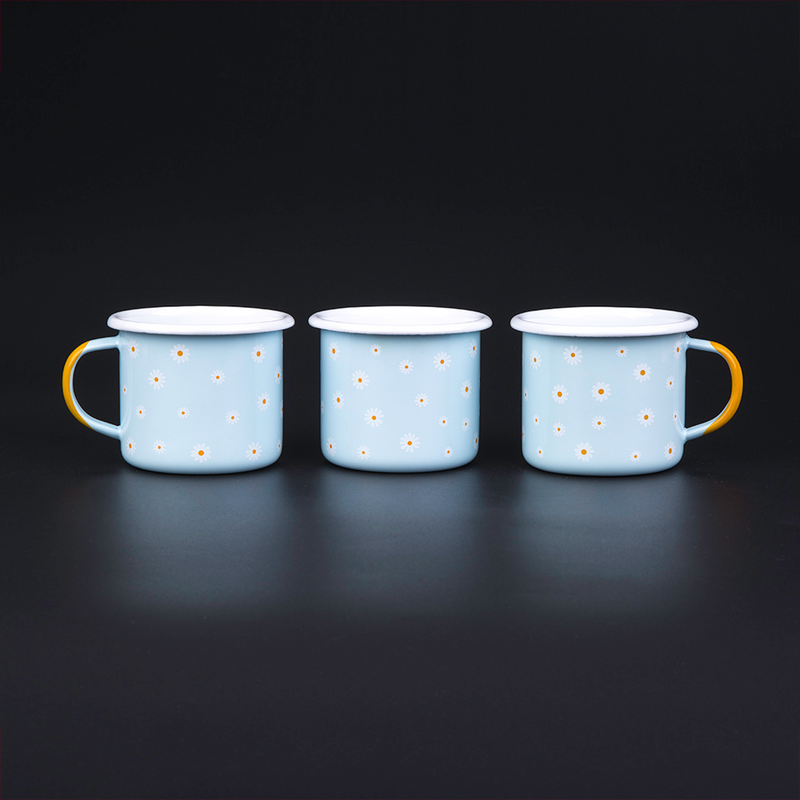 TAZA ESMALTE MENTA CLARO 0,35l | FLORES