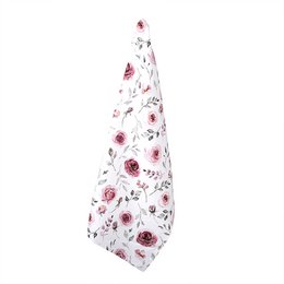 Viskestykke 50x70 cm Hvid Pink Bomuldsroser karklud