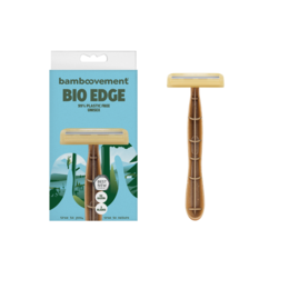 Eco-friendly disposable razors made with 99% plastic-free materials. Wooden handle with metal blades. Suitable for shaving.