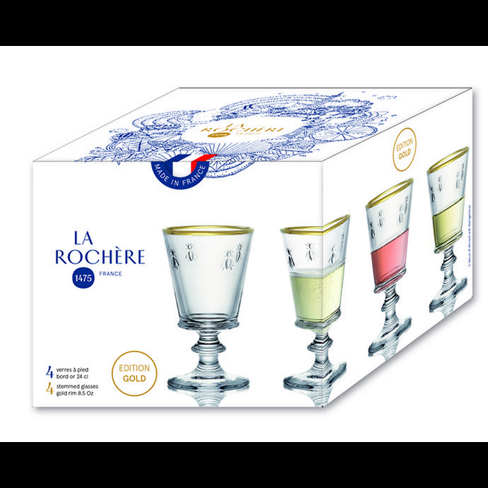 WASSERGLAS 24 CL ABEILLE GOUDRAND – 4er-Set