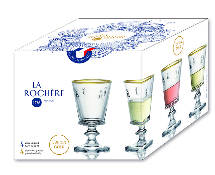 WASSERGLAS 24 CL ABEILLE GOUDRAND – 4er-Set