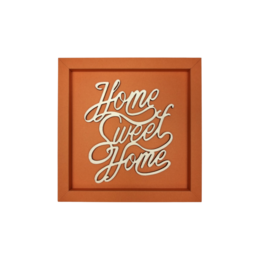 HOME SWEET HOME - frame card wood lettering