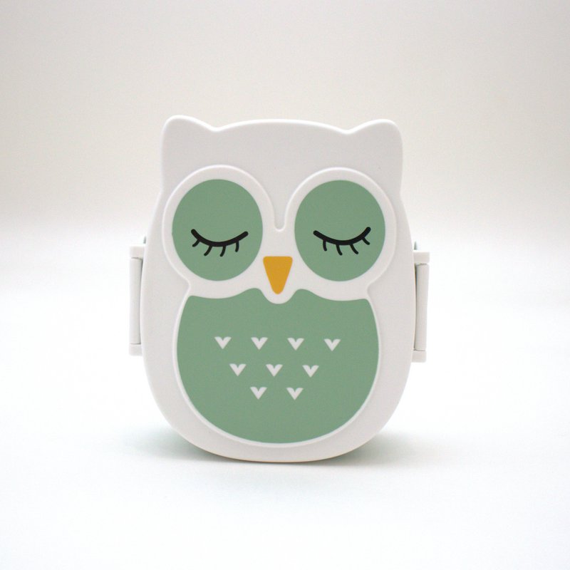Snack box - Lunchbox Owl airtight & BPA free - Mint