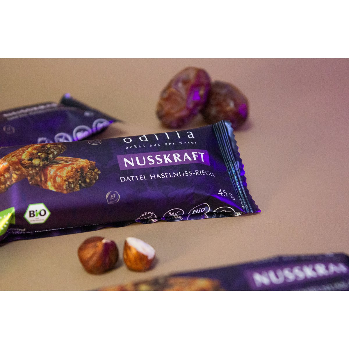 Nusskraft organic date hazelnut bars